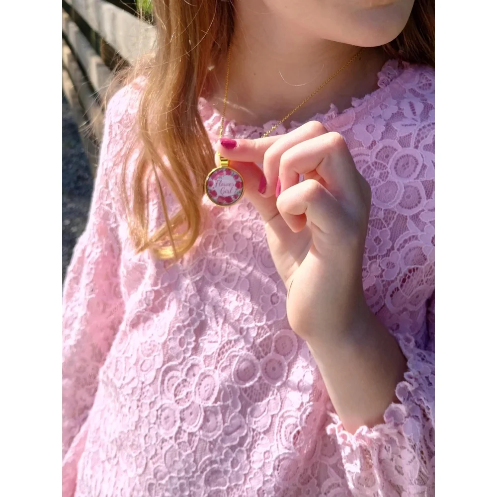 Flower Girl Necklace: Wedding Keepsake Gift